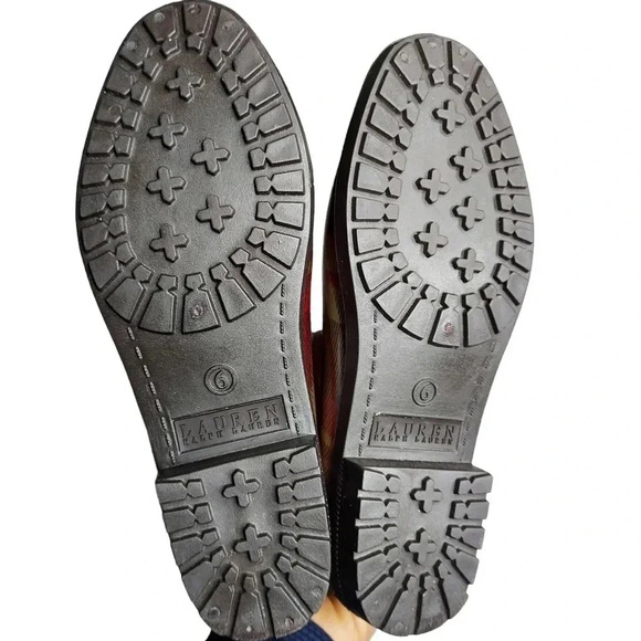 Lauren Ralph Lauren Plaid Rossalyn II Knee High PVC Rain Boots 6B - Picture 9 of 14